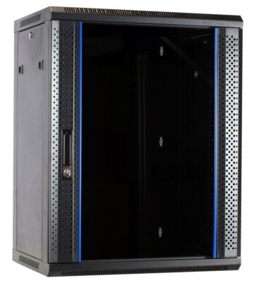 Armario de pared de 15U sin montar con puerta de cristal 600x450x770 mm (Ancho x Profundidad x Alto)