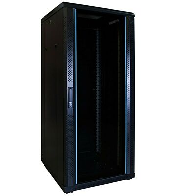 Armario para servidores de 27U con puerta de cristal de 600x600x1400 mm (ancho x profundidad x alto)