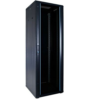 Armario para servidores de 37U con puerta de cristal de 600x600x1800 mm (ancho x profundidad x alto)
