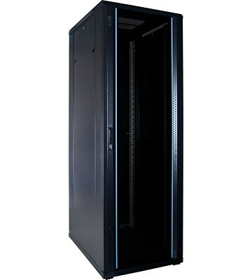 Armario para servidores de 37U con puerta de cristal de 600x800x1800 mm (ancho x profundidad x alto)