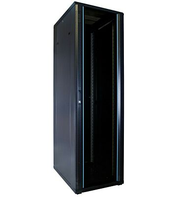Armario para servidores de 42U con puerta de cristal, 600x800x2000 mm (ancho x profundidad x alto).