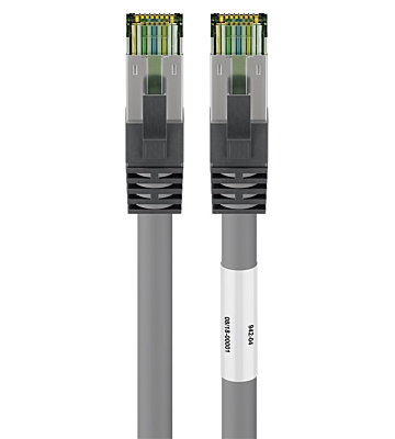 Cable de conexión Cat8 S/FTP (PIMF) de 0,25 m, color gris