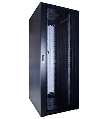 Armario para servidores de 47U con puerta perforada. Dimensiones: 600 x 800 x 2200 mm (ancho x profundidad x alto).