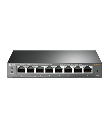 Switch inteligente PoE no gestionado TP-Link SG108PE de 8 puertos
