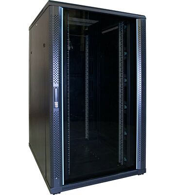 Armario para servidores de 27U con puerta de cristal de 800x1000x1400 mm (ancho x profundidad x alto)
