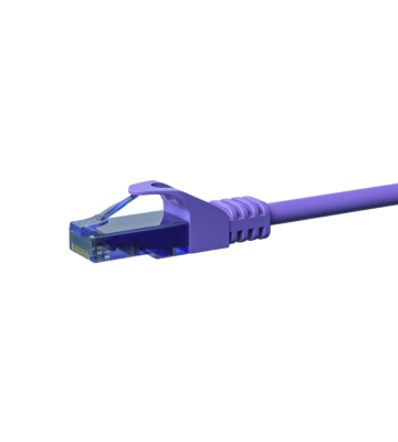 Cable de conexión UTP CAT6a de 2 m, color morado - 100 % cobre