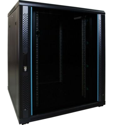 Armario para servidores de 18U con puerta de cristal de 800x800x1000 mm (ancho x profundidad x alto)