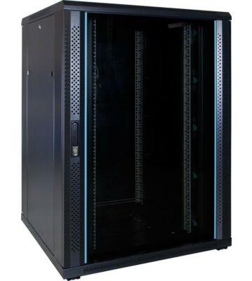 Armario para servidores de 22U con puerta de cristal de 800x800x1200 mm (ancho x profundidad x alto)