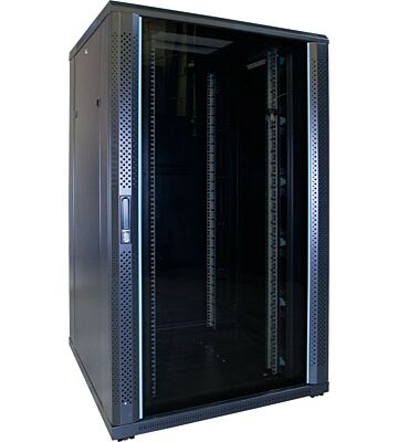 Armario para servidores de 27U con puerta de cristal de 800x800x1400 mm (ancho x profundidad x alto)