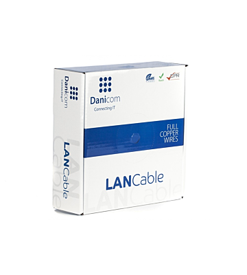 Cable rígido DANICOM CAT6A S/FTP de 50 m en rollo - LSZH (Dca)