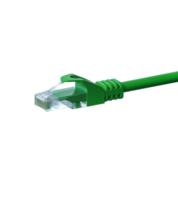 Cable de conexión UTP CAT5e de 20 m, color verde - 100 % cobre