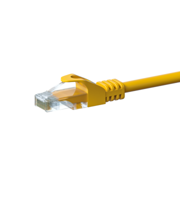 Cable de conexión UTP CAT5e de 0,50 m, color amarillo - 100 % cobre