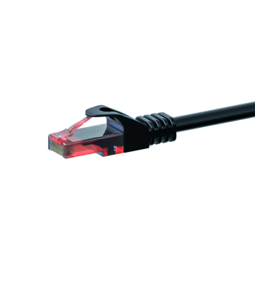 Cable de conexión UTP CAT6 de 20 m, color negro - 100 % cobre