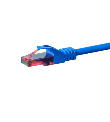 Cable de conexión UTP CAT6 de 0,50 m, azul - 100 % cobre