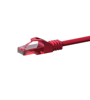 Cable de conexión UTP CAT6 de 0,15 m, color rojo - 100 % cobre
