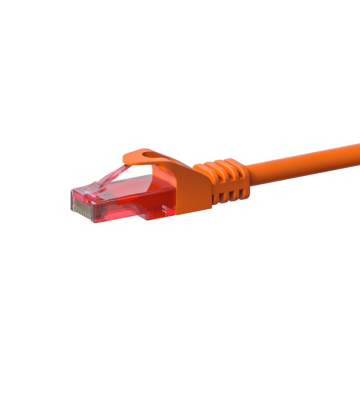 Cable de conexión UTP CAT6 de 50 m, color naranja - 100 % cobre