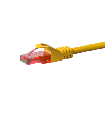 Cable de conexión UTP CAT6 de 10 m, color amarillo - 100 % cobre
