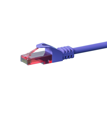 Cable de conexión UTP CAT6 de 1 m, color morado - 100% cobre