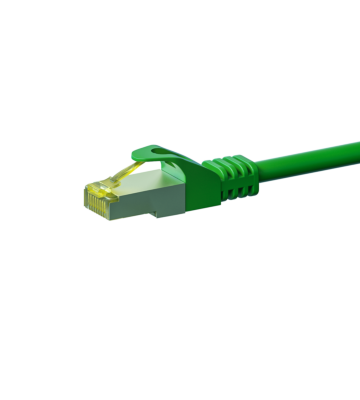 Cable de conexión Cat7 S/FTP (PIMF) de 0,50 m, color verde