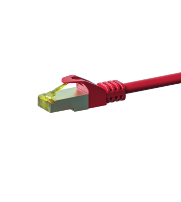 Cable de conexión Cat7 S/FTP (PIMF) de 1 m, color rojo