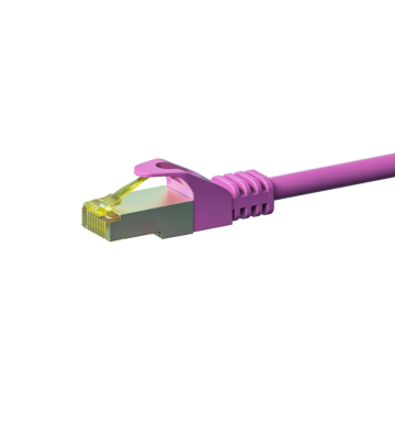 Cable de conexión Cat7 S/FTP (PIMF) de 0,50 m, color rosa
