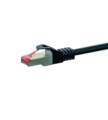 Cable de conexión CAT6 S/FTP (PIMF) de 0,25 m, color negro
