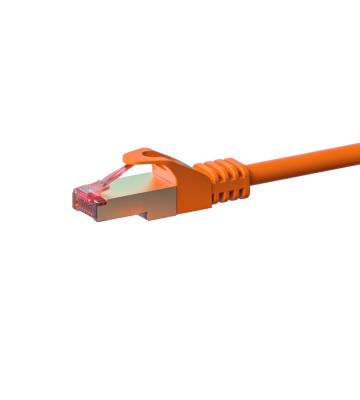 Cable de conexión CAT6 S/FTP (PIMF) de 30 m, color naranja 
