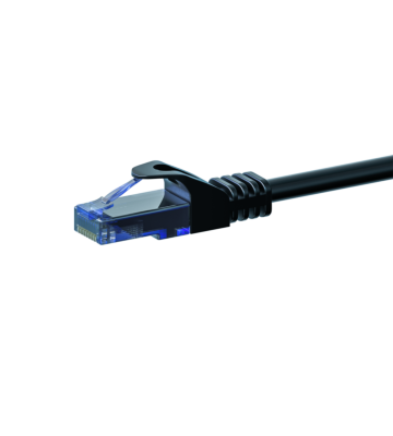 Cable de conexión UTP CAT6a de 30 m, color negro - 100 % cobre