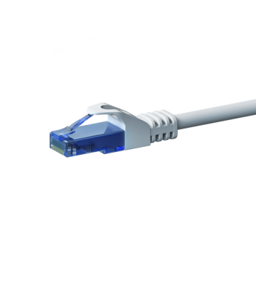 Cable de conexión UTP CAT6a de 0,50 m, blanco - 100 % cobre