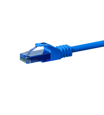 Cable de conexión UTP CAT6a de 0,50 m, azul - 100 % cobre