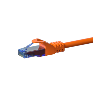Cable de conexión UTP CAT6a de 1 m, color naranja - 100 % cobre