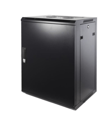 Armario de pared de 15U con puerta metálica de 600x450x770 mm (ancho x profundidad x alto)