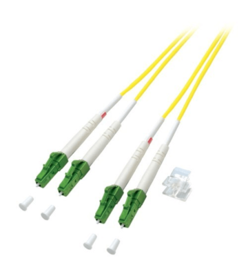 Cable de fibra óptica dúplex OS2 LC/APC-LC/APC de 7,50 m