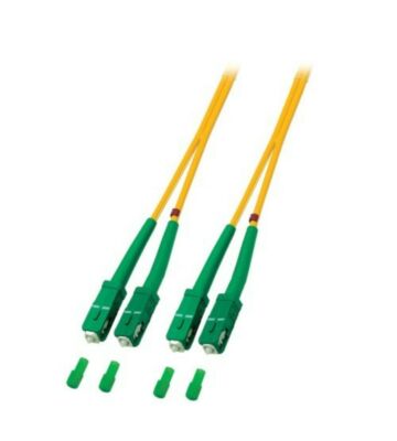 Cable de fibra óptica dúplex OS2 SC/APC-SC/APC de 7,50 m