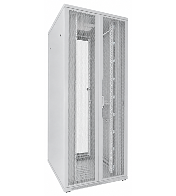 Armario de servidor blanco de 42U con puertas delanteras y traseras dobles perforadas 800x1000x2000mm (AnxPrxAl)