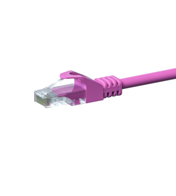 Cable de conexión UTP CAT5e de 2 m, color rosa - CCA