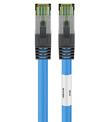 Cable de conexión Cat8 S/FTP (PIMF) de 0,50 m, color azul