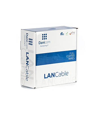 Cable rígido DANICOM CAT5E UTP de 50 m en rollo - LSZH (Dca)