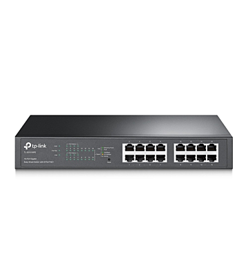 Switch inteligente PoE gestionado TP-Link de 16 puertos (modelo 1016)
