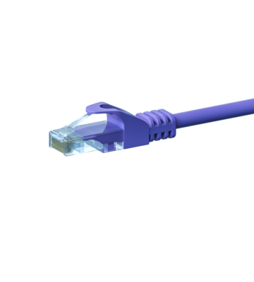 Cable de conexión UTP CAT5e de 5 m, color morado - 100 % cobre