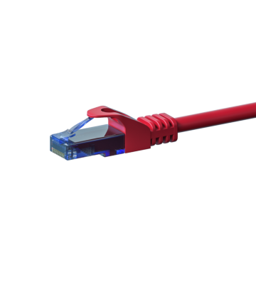 Cable de conexión UTP CAT6a de 2 m, rojo - 100 % cobre