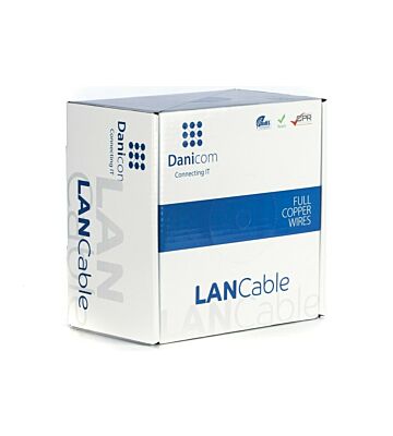 Cable flexible DANICOM CAT6 FTP de 100 m en rollo - PVC (Fca)