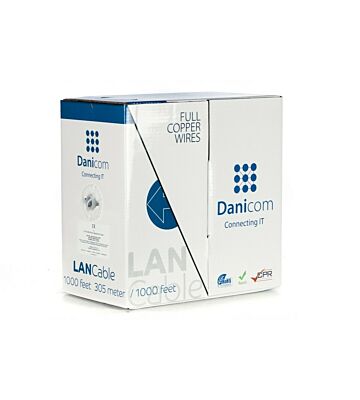 Cable flexible DANICOM CAT5E UTP de 305 m en rollo - PVC (Fca)