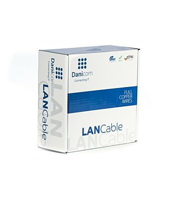 Cable flexible DANICOM CAT6 UTP de 100 m en rollo - PVC (Fca)