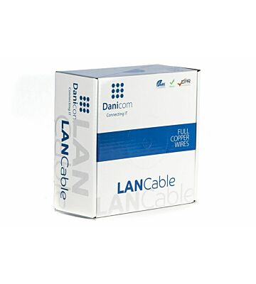 Cable rígido para exteriores DANICOM CAT6 UTP de 100 m en rollo - PE (Fca)