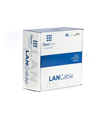 DANICOM CAT6 FTP 100m cable en rollo rígido - LSZH (Dca)