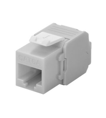 Conector Keystone UTP CAT6a - Sin herramientas - Gris