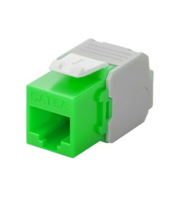 Conector Keystone UTP CAT6a - Sin herramientas - Verde