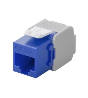 Conector Keystone UTP CAT6a - Sin herramientas - Azul