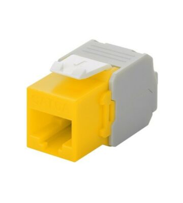 Conector Keystone UTP CAT6a - Sin herramientas - Amarillo